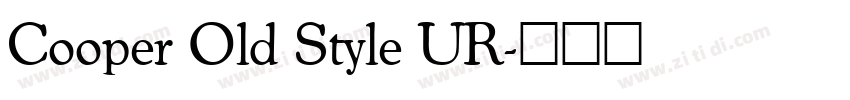 Cooper Old Style UR字体转换